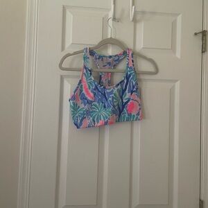 GUC Lilly Pulitzer Jet Stream Sports Bra with Racerback